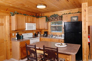 Pigeon Forge Cabin that features a fully equipped kitchen and coffee maker